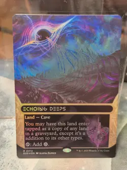 FOIL R 0013 Echoing Deeps STELLAR SIGHTS BORDERLESS Edge of Eternities MTG Card - Image 1