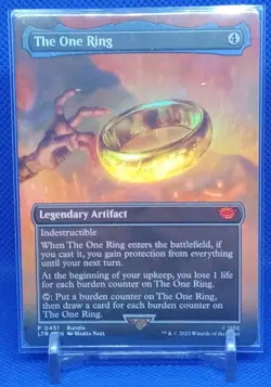 MTG The One Ring Borderless Foil Promo #0451 NM Lord Of The Rings LTR - Image 1