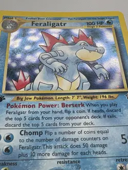 1st Edition Feraligatr 4/111 Neo Genesis Holo Rare - Pokemon Card TCG - NM - Image 3