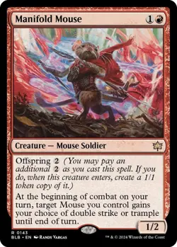 NM Manifold Mouse, MTG, Bloomburrow, Magic the Gathering, 143 - Image 1