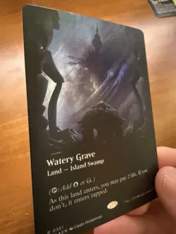MTG: Watery Grave (Borderless) (Galaxy Foil) Edge of Eternities Foil, Near Mint! - Image 2