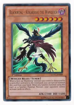 Yugioh! LP Blackwing - Kogarashi the Wanderer - EXVC-EN009 - Ultra Rare - 1st Ed - Image 1