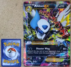 JUMBO Pokemon XY XY63 M/Mega ABSOL EX OVERSIZED HOLO FOIL PROMO CARD - Image 1