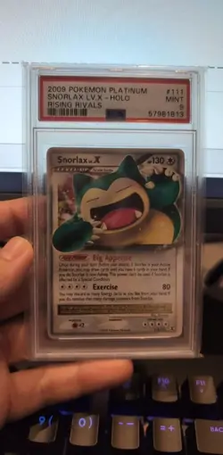 2009 Pokemon Platinum Rising Rivals Snorlax LV.X Holo #111/111 PSA 9 - Image 1
