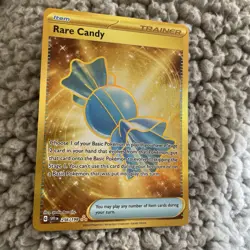 Pokemon Rare Candy 256/198 Hyper Rare Gold Holo Scarlet & Violet Base Set NM - Image 6