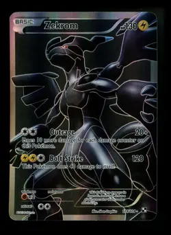 Zekrom 114/114 Black & White 2011 Full Art Rare Holo Pokémon Card TCG - Image 10
