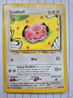 WOTC Pokemon Snubbull 55/64 Neo Revelation (HP) & Bellsprout Jungle 49/64 (LP) - Image 4
