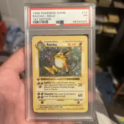 Pokémon TCG Raichu Base Set 14/102 Holo 1999-2000 Wizards Base Set Copyright Holo Rare - Image 4