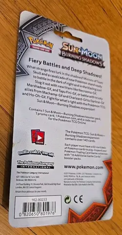 2017 Pokemon Hanging Booster/Blister Pack Sun & Moon Burning Shadows Coin Promo - Image 4