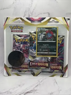 Pokémon TCG Lost Origin Sword & Shield 3-Pack Blister Sealed - Image 1