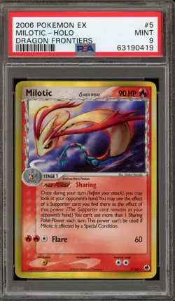Pokemon Milotic EX Dragon Frontiers Holo Rare #5 PSA 9 Mint - Image 3