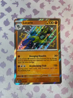 Lucario - 174/091 - Paldean Fates - Baby Shiny Rare Pokemon Card TCG NM - Image 5