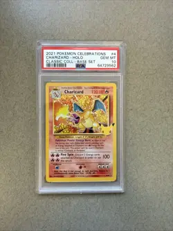 2021 Pokémon Celebrations Charizard Holo Base Set 4/102 PSA10! - Image 1