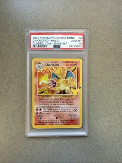 2021 Pokémon Celebrations Charizard Holo Base Set 4/102 PSA10! - Image 2