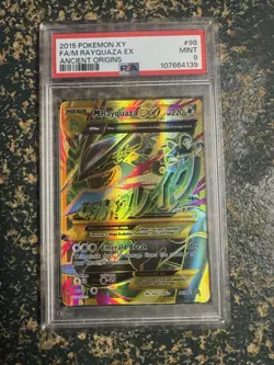 2015 Pokémon XY Mega Rayquaza EX Ancient Origins 98/98 PSA 9 - Image 1