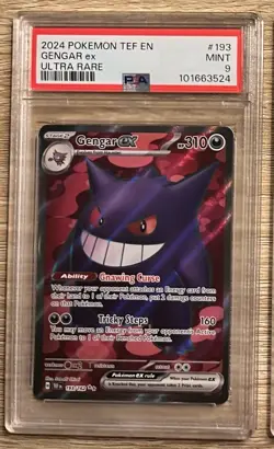 2024 Pokemon Gengar ex 193/162 Ultra Rare Temporal Forces PSA 9 MINT - Image 2