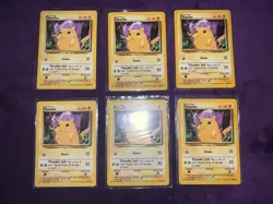 Lot of 6 1995 Pokemon Cards Pikachu 58/102 Basic Pokemon Free Shipping - Image 3