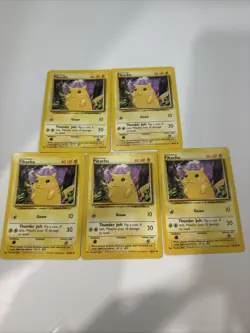 Pokemon 58/102 Pikachu Yellow Cheeks Card  Lot of 5 - Image 6