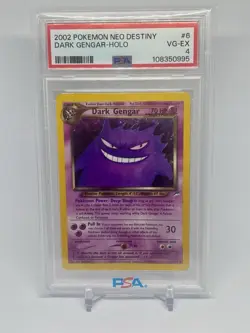 Pokemon Neo Destiny 2002 Dark Gengar Holo PSA 4 VG-EX NEW CERT! - Image 1