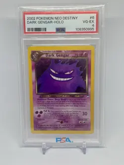 Pokemon Neo Destiny 2002 Dark Gengar Holo PSA 4 VG-EX NEW CERT! - Image 3