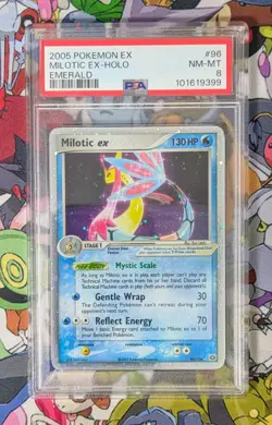 2005 Pokemon Milotic Ex Holo 96/106 Ex Emerald PSA 8 NM - MT - Image 1