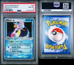 2005 Pokemon Milotic Ex Holo 96/106 Ex Emerald PSA 8 NM - MT - Image 3