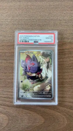 Pokemon N's Zorua Journey Together ETB Illustration Rare Promo SVP en 189 PSA 10 - Image 1