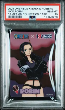 PSA10 2025 one piece Baskin Robbins Nico Robin Campaign Collection Card - Image 1