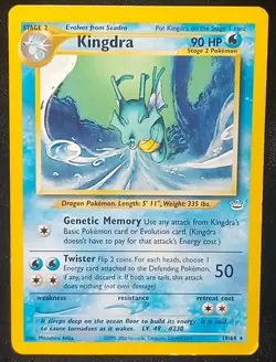Pokemon Kingdra #19 Pokemon Neo Revelation - Lightly Played - Image 2