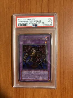 PSA 9 1ST EDITION THOUSAND-EYES RESTRICT 2002 PSV-084 YUGIOH CARD - Image 1