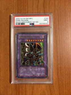 Yugioh PSA 9 MINT Dark Paladin MFC-105 Ultra Rare Card 1st Edition 2003 - Image 1