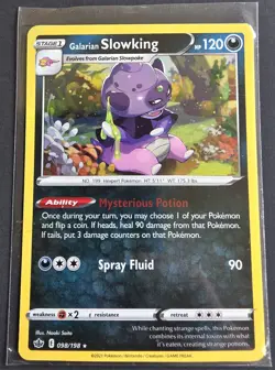 Galarian Slowking - Cosmos Holo - Chilling Reign 098/198 Promo Pokemon Card NM - Image 1