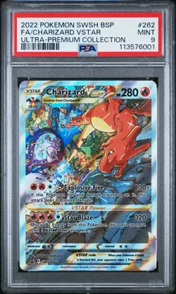 Pokemon SWSH Charizard Vstar SWSH262 Ultra Premium Collection PSA 9 Full Art - Image 1