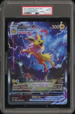 Pokemon Celebrations Collection JUMBO Jolteon Vmax #SWSH184 Promo Card PSA 8 - Image 1