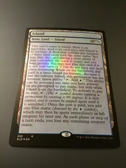 MTG Secret Lair #255 Full Text Foil Island NM - Image 1