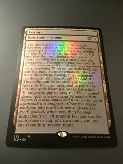 MTG Secret Lair #256 Full Text Swamp Foil NM - Image 1
