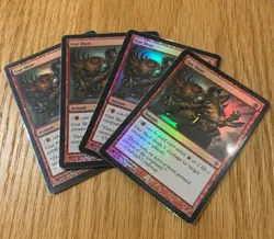 Magic the Gathering MtG Gut Shot New Phyrexia Foil 4x Full Playset (NM-/LP+) - Image 1