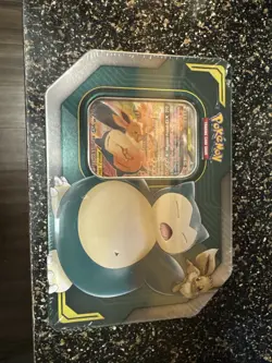 Pokemon TCG: Eevee & Snorlax GX Tag Team Tin [Brand New Factory Sealed!] - Image 1