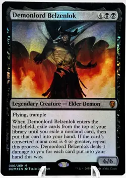 Demonlord Belzenlok 086/269 Foil Dominaria DOM MTG LP - Image 1