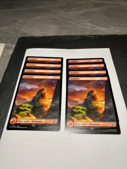 Magic the Gathering MTG Mountain (0303) Full Art x8 Land Cards NM/M Final - Image 1