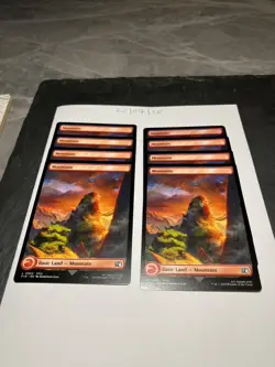 Magic the Gathering MTG Mountain (0303) Full Art x8 Land Cards NM/M Final - Image 2