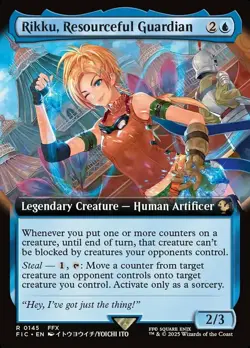x1 Rikku, Resourceful Guardian - Extended Art R MTG Commander: Final Fantasy M/N - Image 2