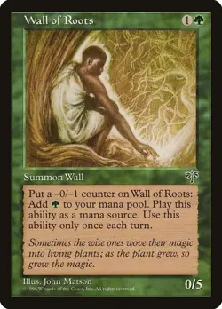 Mirage Wall of Roots MTG Magic the Gathering NM - Image 1
