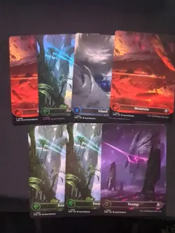 7 Full Art Lands From Edge Of Eternities MTG (1 Foil Forest!) - Image 2