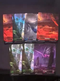 7 Full Art Lands From Edge Of Eternities MTG (1 Foil Forest!) - Image 3