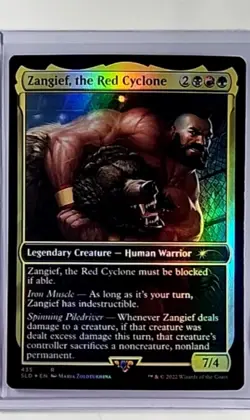 MTG Magic the Gathering SLD Secret Lair Drop Foil #415 Zangief the Red Cyclone - Image 1