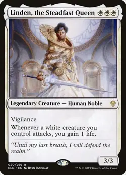 Linden, the Steadfast Queen NM Throne of Eldraine MTG Magic the Gathering Eng - Image 1