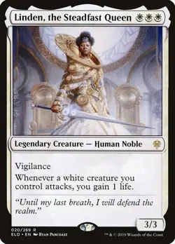 Linden, the Steadfast Queen NM Throne of Eldraine MTG Magic the Gathering Eng - Image 2
