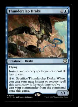 MTG - Thunderclap Drake - Commander: Outlaws of Thunder Junction - NM - Image 3