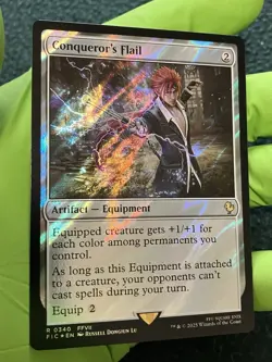 NM Surge Foil Conqueror's Flail, MTG, Final Fantasy Commander, Magic, 340 - Image 1